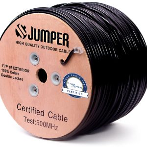 CABLE EXTERIOR 100% COBRE APANTALLADO FTP CAT 6A FLUKE PASS 500MHZ 23AWG DOBLE CHAQUETA