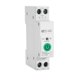 Breaker Disyuntor WIFI TUYA 1P 50A, medidor de energía, contador de kWh, temporizador con voltaje y corriente