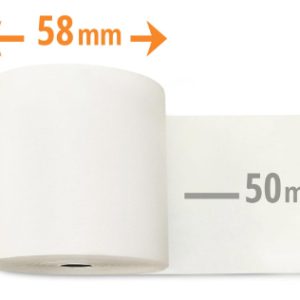 ROLLO DE PAPEL TERMICO 58mm * 50m para impresoras termica de recibos
